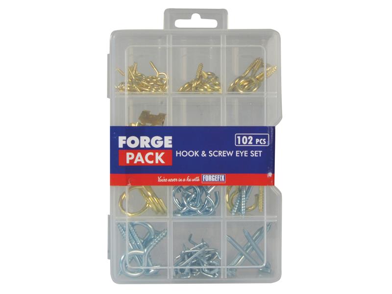 Hook & Screw Eye ForgePack Kit, 102 Piece