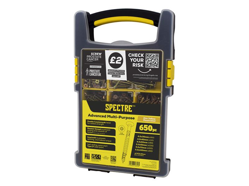 'Screw Prostate Cancer' Spectre(TM) Screw Kit, 650 Piece