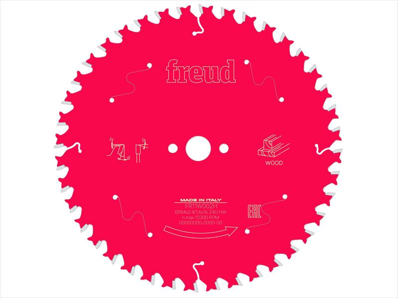 Wood Circular Saw Blade 184 x 16 x 2.4/1.6mm x 40T