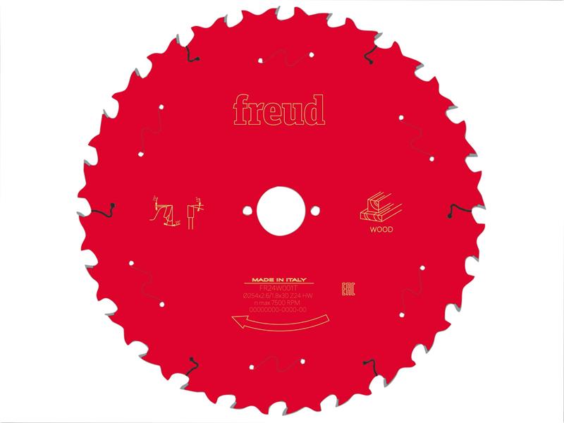 Wood Table Saw Blade 254 x 30 x 2.6/1.8mm x 24T