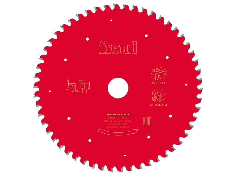 Metal Circular Saw Blade 165 x 20 x 1.8/1.3mm x 54T