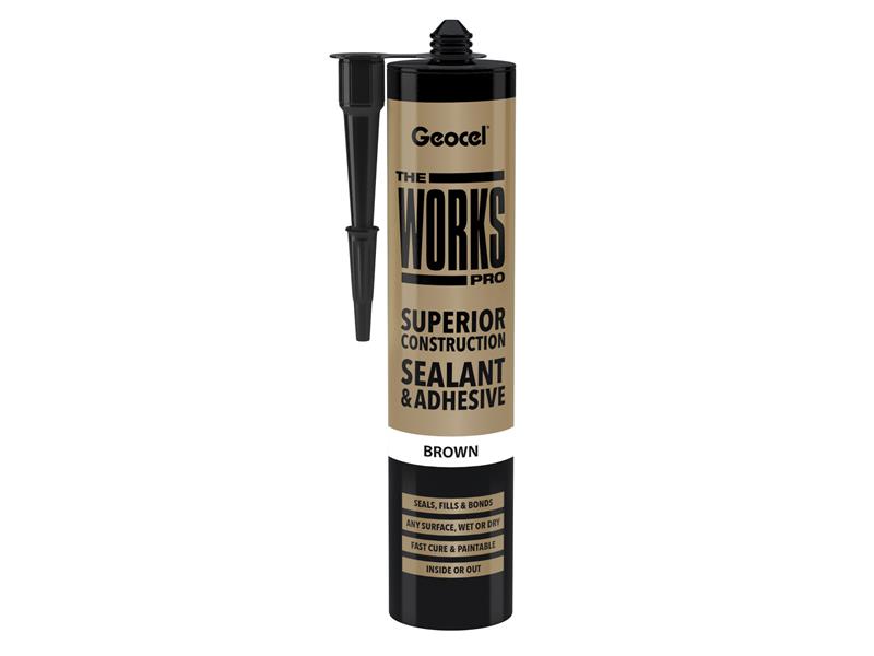 THE WORKS PRO Sealant & Adhesive Brown 290ml