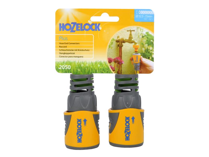 2050 Hose End Connector Plus for O12.5-15mm (1/2-5/8in) Hose (Twin Pack)