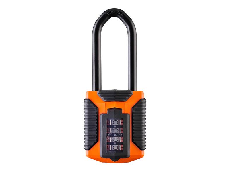 All Terrain High Visibility Combination Padlock Long Shackle 50mm