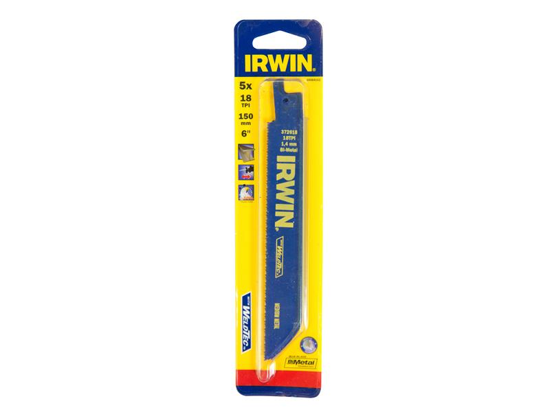 618R Sabre Saw Blade Metal Cutting 150mm 18 TPI Pack of 5