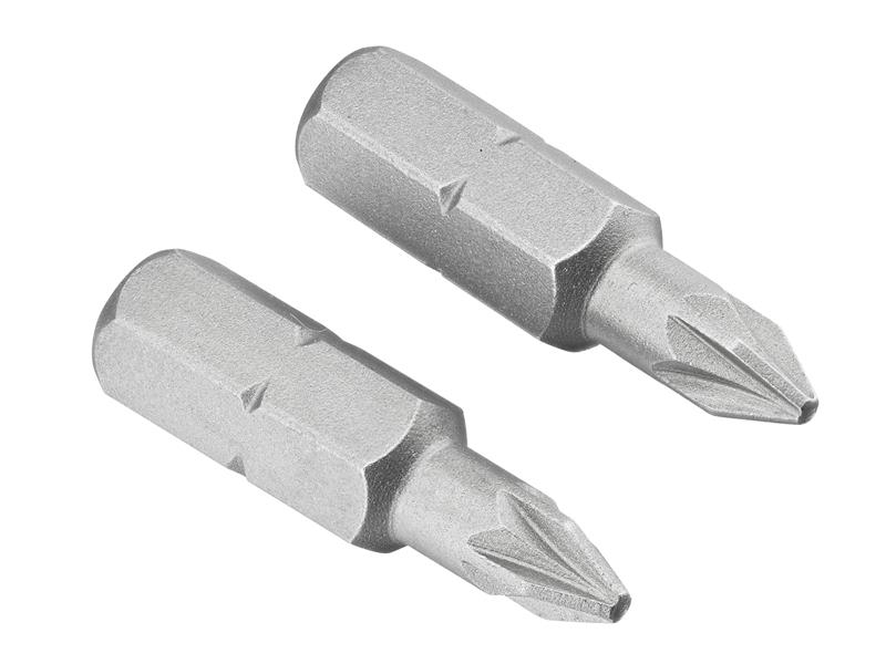 Pozidriv Insert Bits PZ1 25mm (Pack 2)