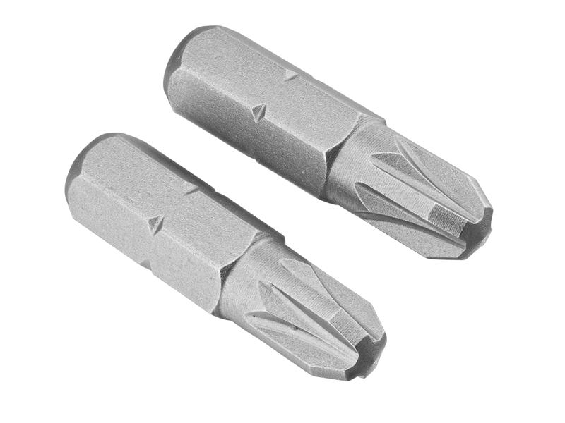Pozidriv Insert Bits PZ3 25mm (Pack 2)