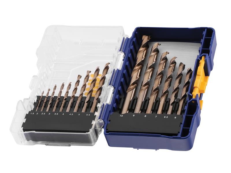 HSS Cobalt Drill Bit Set, 15 Piece