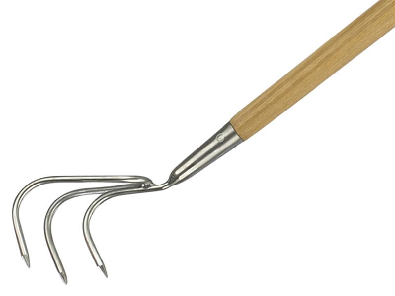 Stainless Steel Long Handled 3-Prong Cultivator, FSC(R)