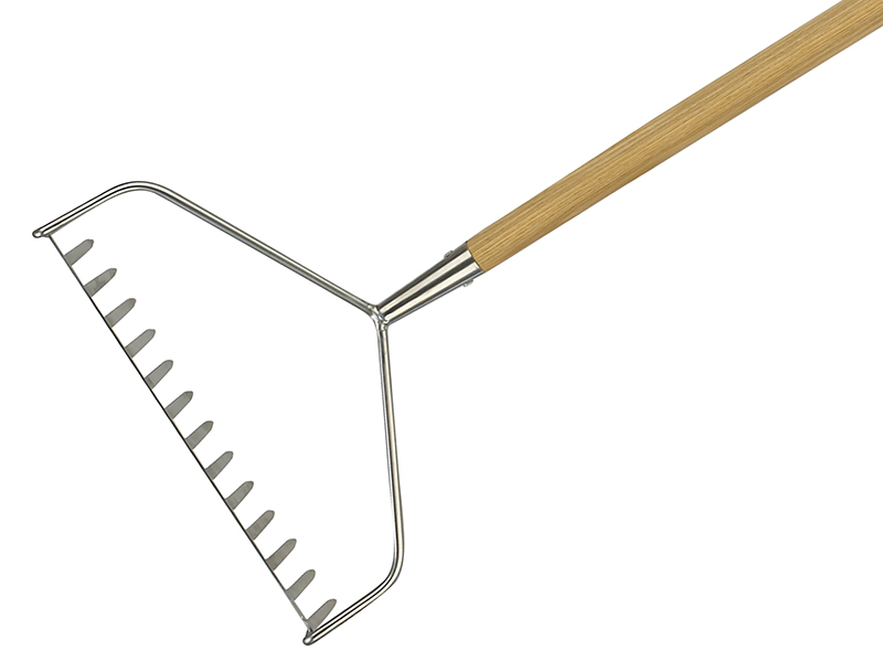 Stainless Steel Long Handled Soil Rake, FSC(R)