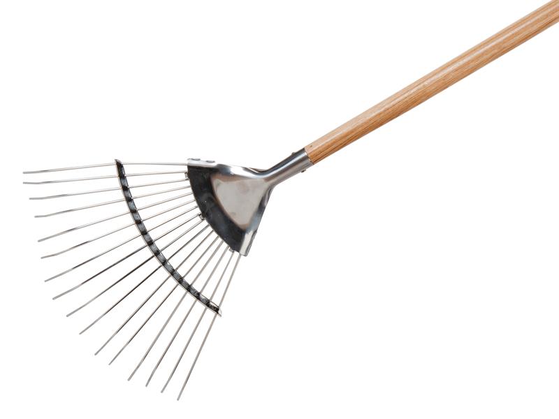 Stainless Steel Garden Life Lawn Rake, FSC(R)