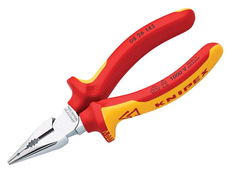 08 26 145 VDE High Leverage Needle Nose Pliers 145mm