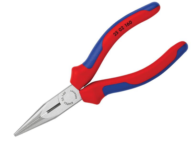 25 02 160 Snipe Nose Side Cutting Pliers Comfort Handles 160mm