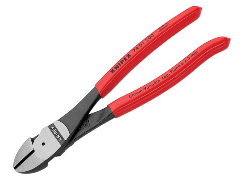 74 01 200 High Leverage Diagonal Cutters Plastic Coated Grip 200mm