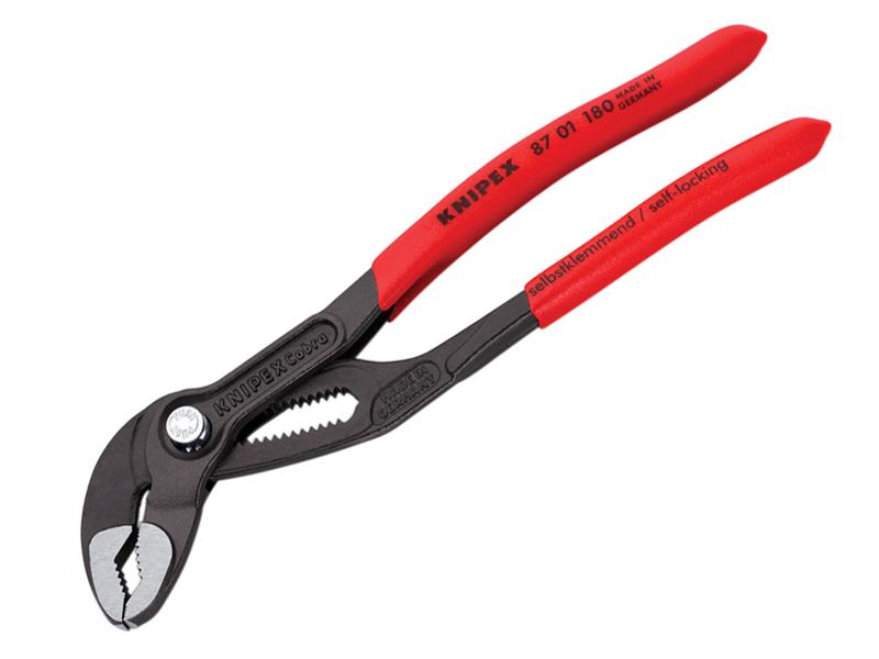 87 01 180 Cobra(R) High-Tech Water Pump Pliers Plastic Coated Grip 180mm