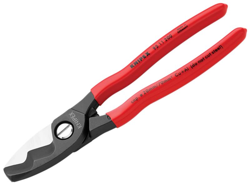 95 11 200 Cable Shears with Twin Cutting Edge PVC Grip 200mm