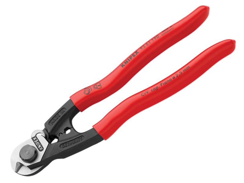 95 61 190 Wire Rope/Bowden Cable Cutter Plastic Coated Grip 190mm