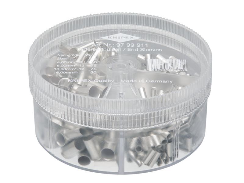 97 99 911 Non-Insulated Wire Ferrules Assortment Box, 350 Piece