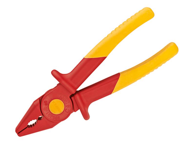 98 62 01 Flat Nose Plastic Insulated Pliers 180mm