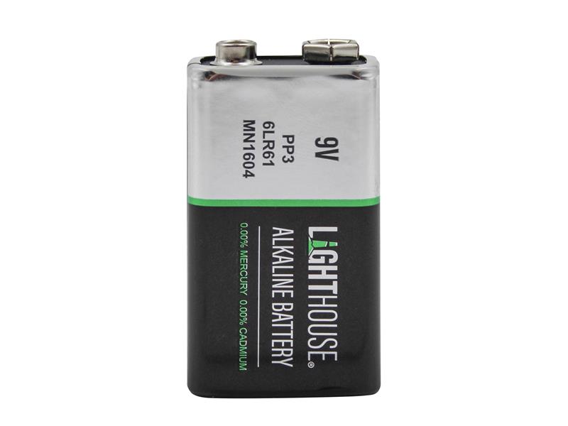 9V LR61 Alkaline Battery 1100 mAh (Single Pack)