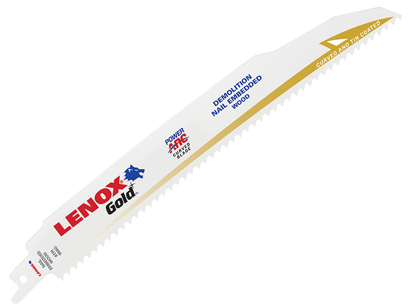 Gold(R) Power Arc(R) Curved Demo Cutting Saw Blade 229 x 22 x 1.6mm 6 TPI (Pack 5)