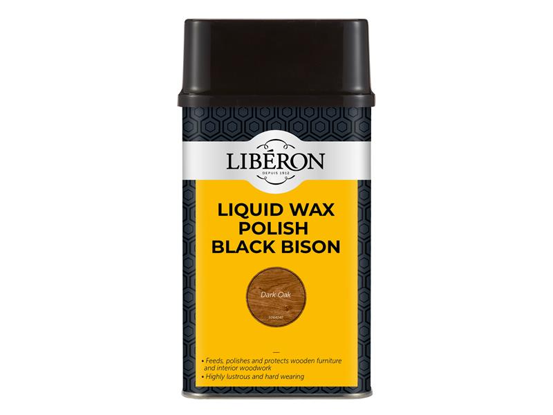 Liquid Wax Polish Black Bison Dark Oak 500ml