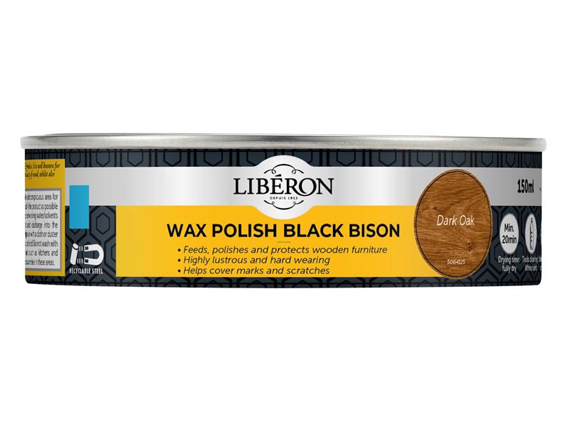Black Bison Wax Paste Dark Oak 150ml
