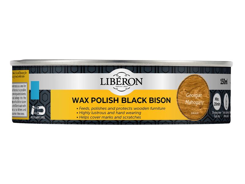 Black Bison Wax Paste Georgian Mahogany 150ml