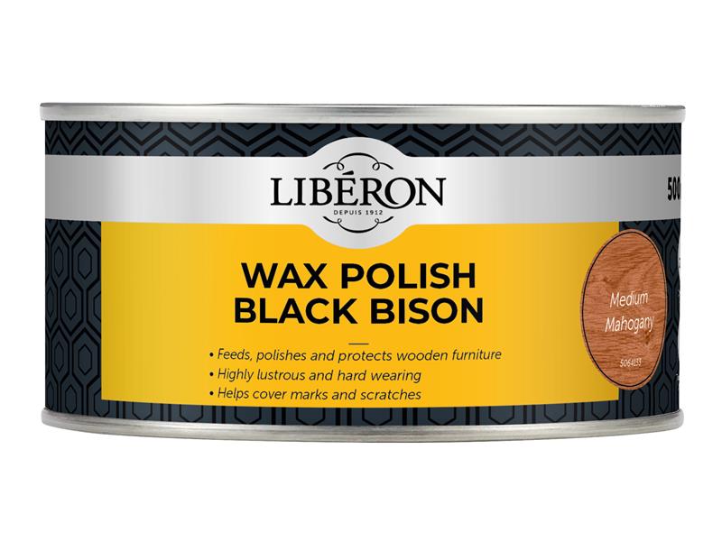 Black Bison Wax Paste Medium Mahogany 500ml