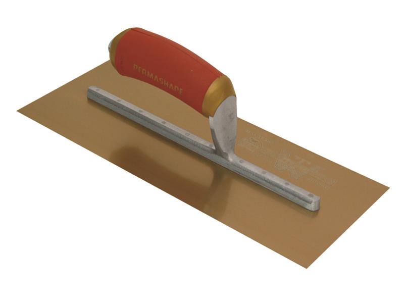 MPB7GSD Pre-Worn PermaShape(R) Finishing Gold S/S Trowel DuraSoft(R) 12 x 5in