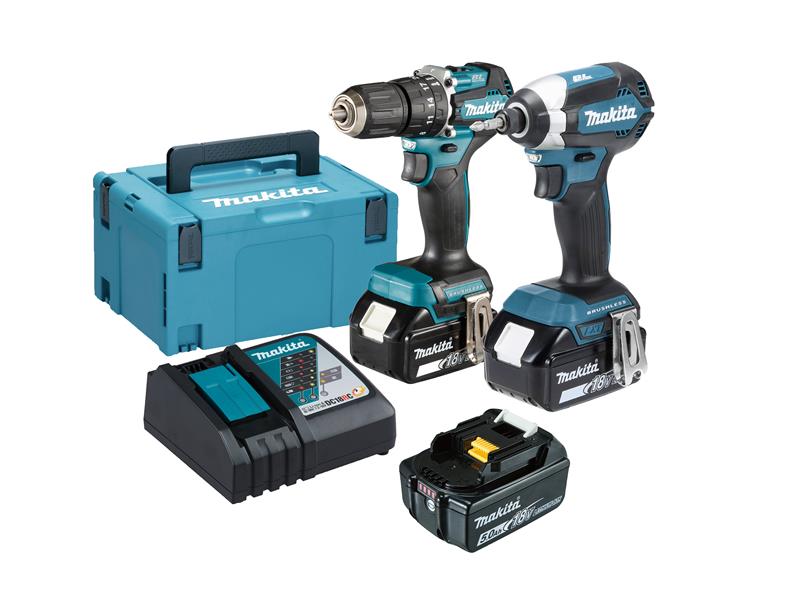 DLX2460T3J Brushless Twin Pack 18V 3 x 5.0Ah Li-ion