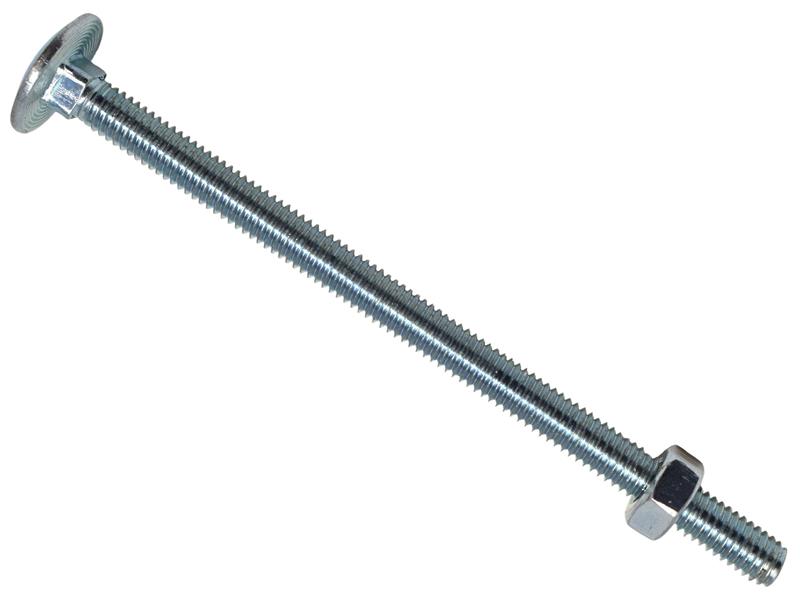 Cup Square Hex Bolt & Nut ZP M6 x 100mm Box 25