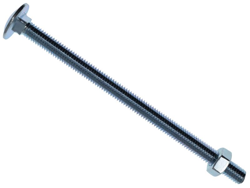Cup Square Hex Bolt & Nut ZP M8 x 130mm Box 10