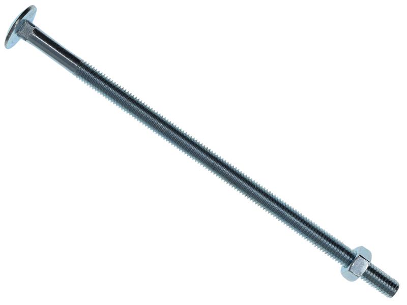 Cup Square Hex Bolt & Nut ZP M8 x 180mm Box 10