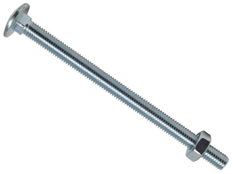 Cup Square Hex Bolt & Nut ZP M10 x 180mm Box 10