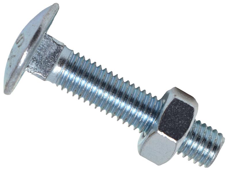 Cup Square Hex Bolt & Nut ZP M10 x 30mm Box 25