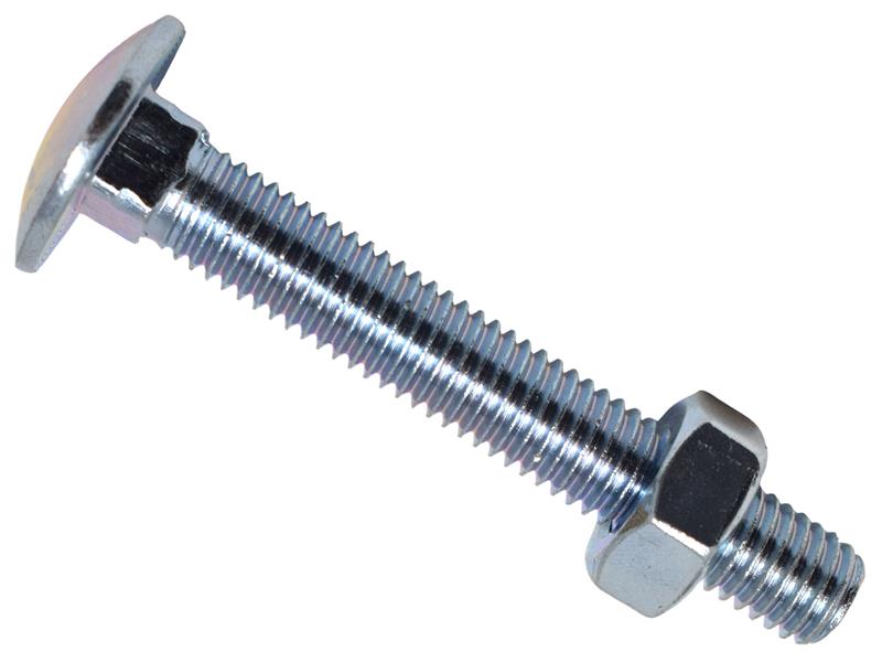 Cup Square Hex Bolt & Nut ZP M10 x 70mm Box 25