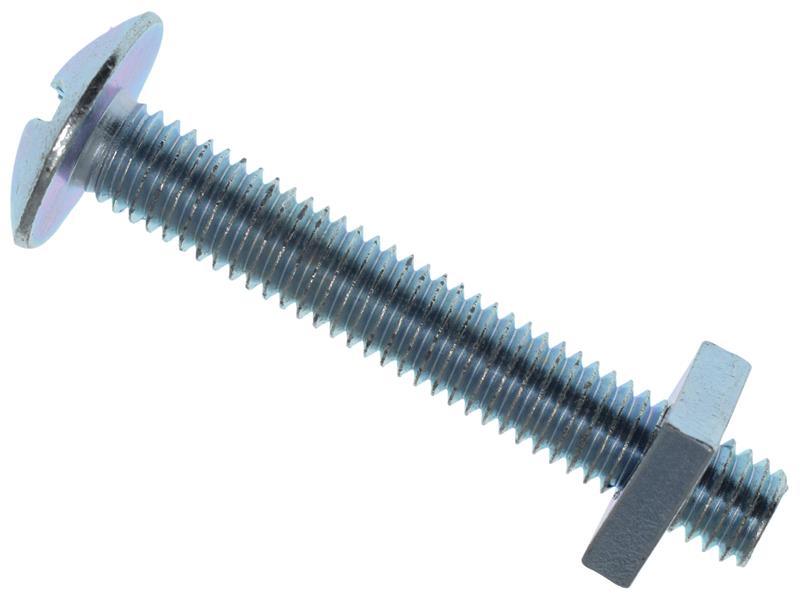 Roofing Bolt & Nut ZP M6 x 30mm (Box 50)
