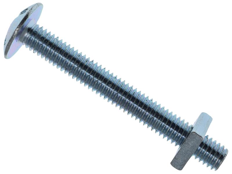 Roofing Bolt & Nut ZP M6 x 50mm (Box 25)