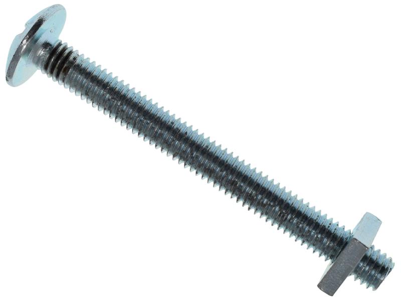 Roofing Bolt & Nut ZP M6 x 60mm (Box 25)