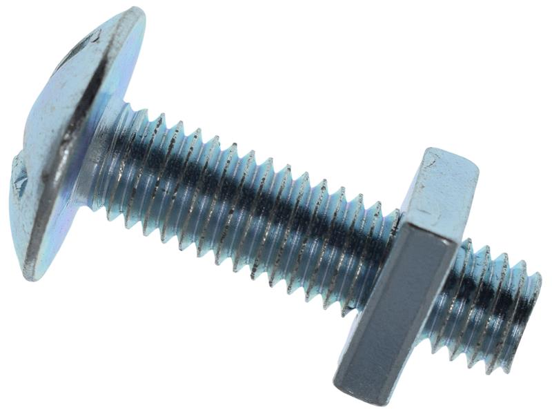 Roofing Bolt & Nut ZP M8 x 30mm (Box 25)