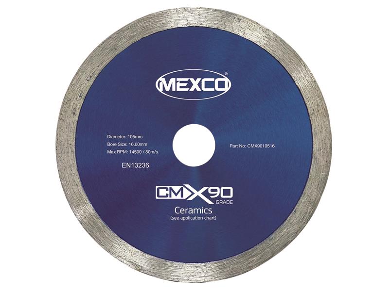 X90 Grade Ceramic Materials Diamond Blade 105 x 16mm