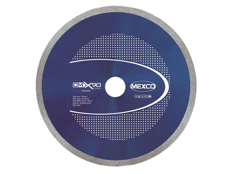 X90 Grade Ceramic Materials Diamond Blade 180 x 22mm