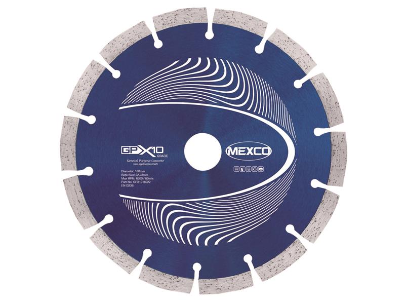 GPX10 Concrete Diamond Blade 180 x 22mm