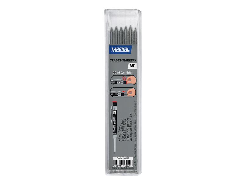 TRADES-MARKER(R) DRY Graphite Refills (Pack 6)