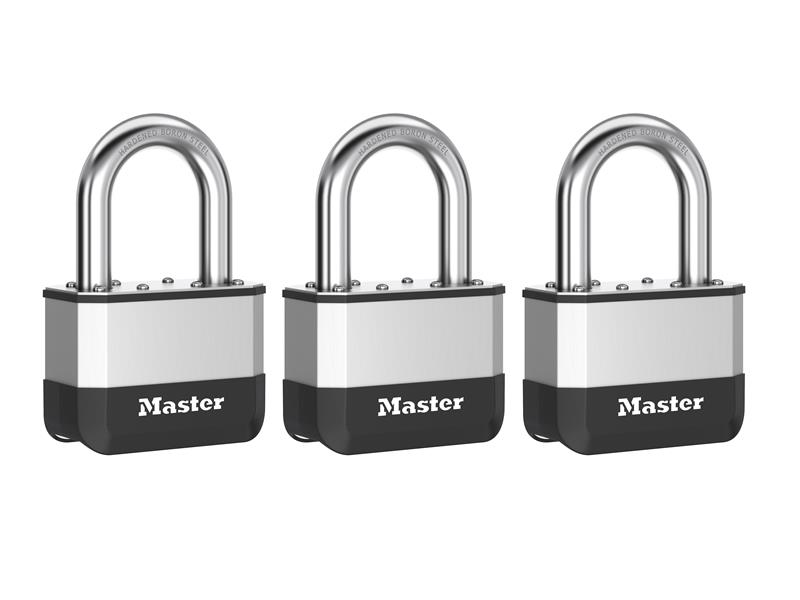 Elite(TM) Laminated 67mm Padlock - 38mm Shackle (Pack of 3)