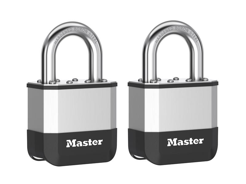 Elite(TM) Laminated 52mm Padlock - 25mm Shackle (Pack of 2)