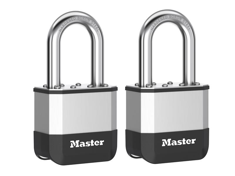 Elite(TM) Laminated 52mm Padlock - 38mm Shackle (Pack of 2)