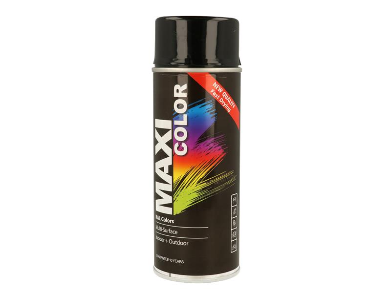 MaxiColor Spray Gloss Deep Black RAL9005 400ml