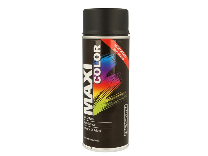 MaxiColor Spray Matt Deep Black RAL9005 400ml